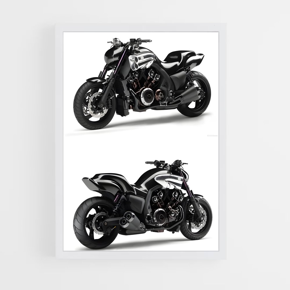 Poster Vmax Noir – affiche Yamaha (vue 3)